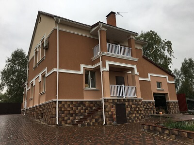 Наружная отделка дома в Калинковичах