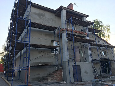 Отделка фасада частного дома в Калинковичах