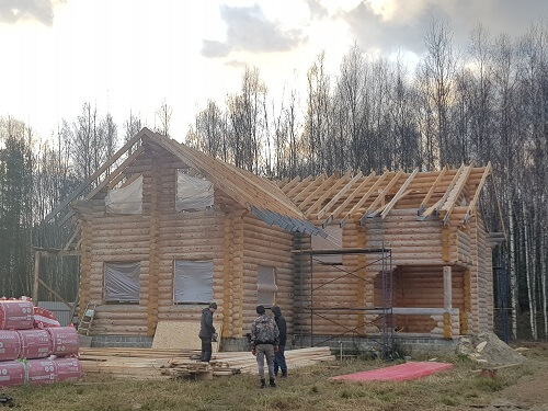 Установка стропильной системы в Калинковичах